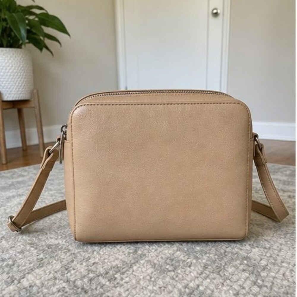 Olive Pebbled Crossbody Bag